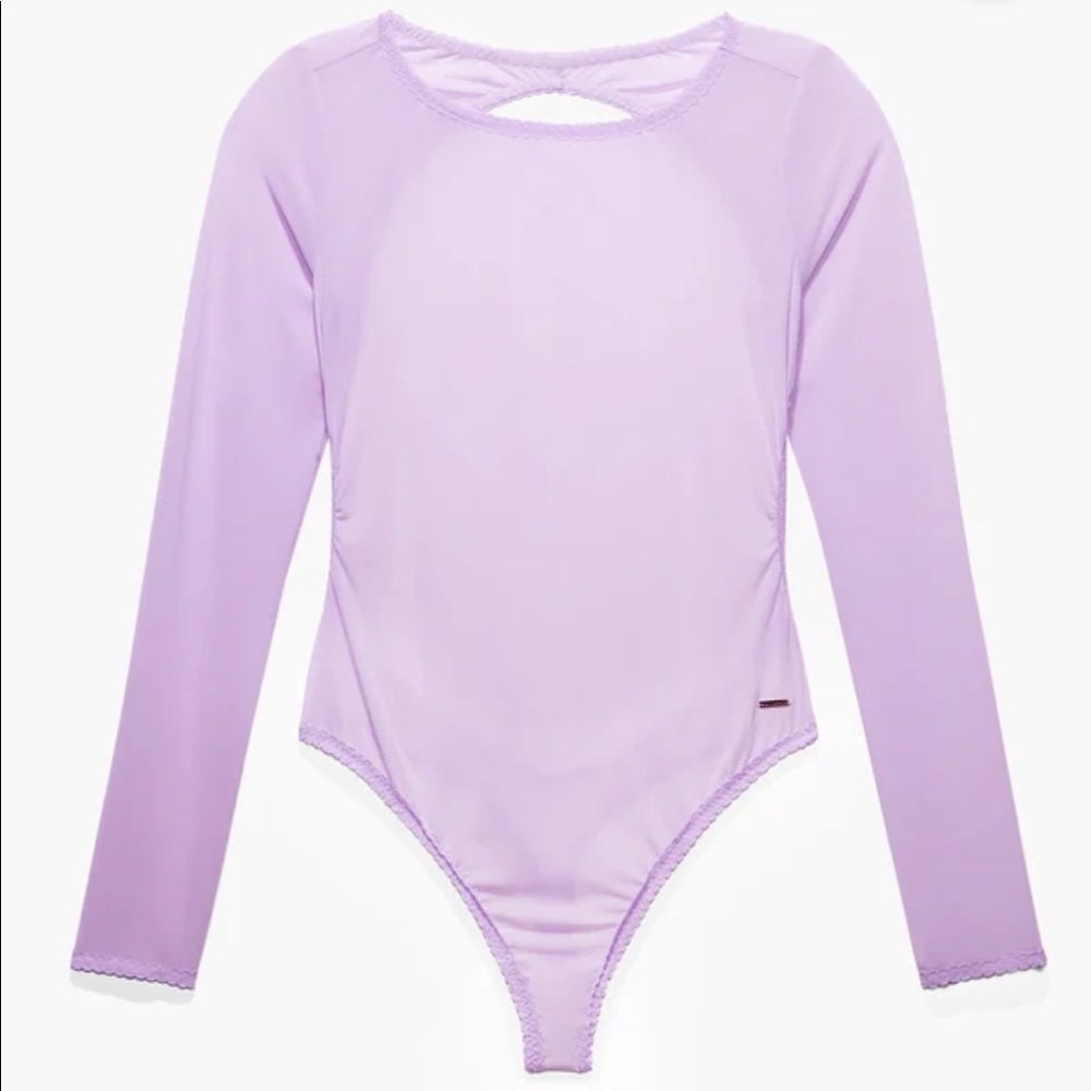 Soft Mesh Open-back long sleeve Teddy